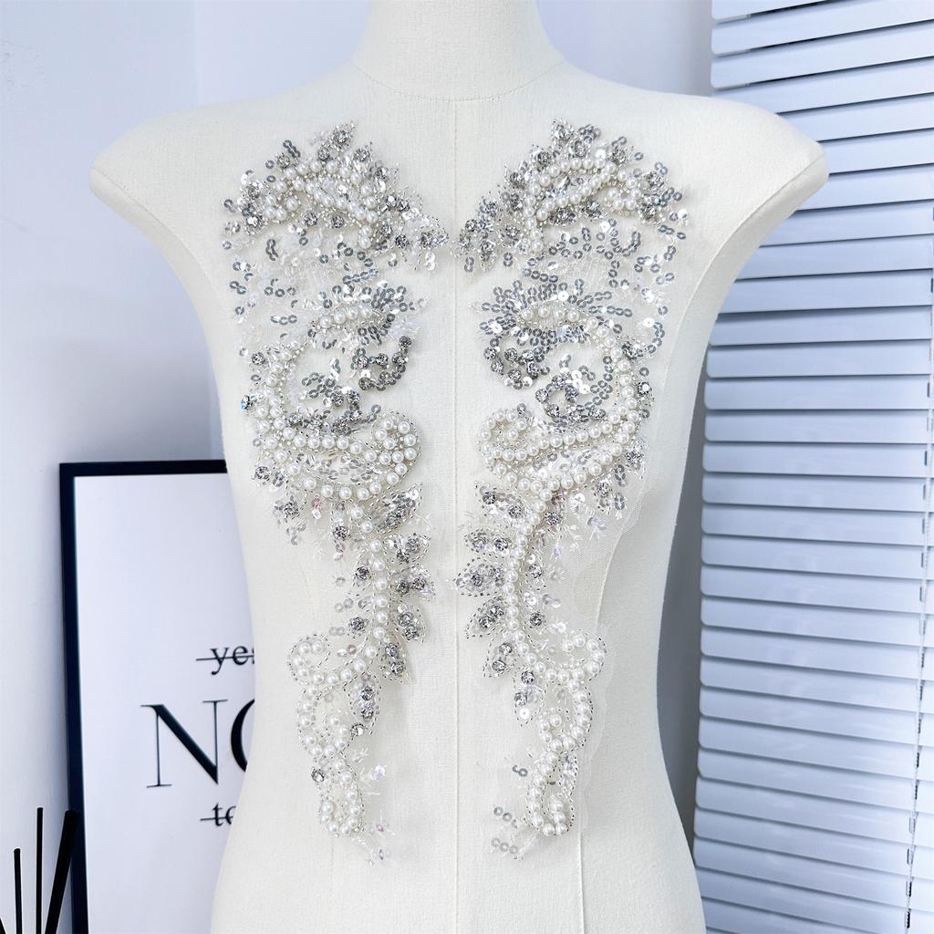 Specially For European And American Beaded Sequined Collar Placket Front Collar Bridal Dress Wedding Decoration Accessories