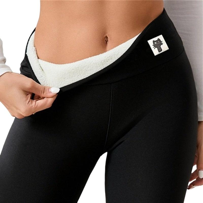 Women Sherpa Lined Leggings High Waisted Thermal Winter Pants Fleece Plush Yoga Bottoms Warm Tights