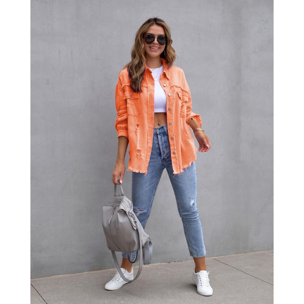 Модное джинсовое пальто с меховым вырезом для внешней торговли, женское осенне-зимнее повседневное топ-поло с длинными рукавами