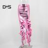 Sexy Women Maxi Skirt High Waist Ruffle Trim Tassel Long Skirt Asymmetric Slim Fit Irregular Skirt Fishtail Skirt