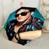 Rock Roll Legend Compact Travel Automatic Umbrella Compact 8-Rib Lightweight Durable Plastic & Iron All-Season Umbrella for Travel Fashion Lovers