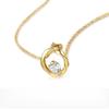 Mobius Zircon Necklace Geometric Circle Collar Chain As A Gift for Girlfriend