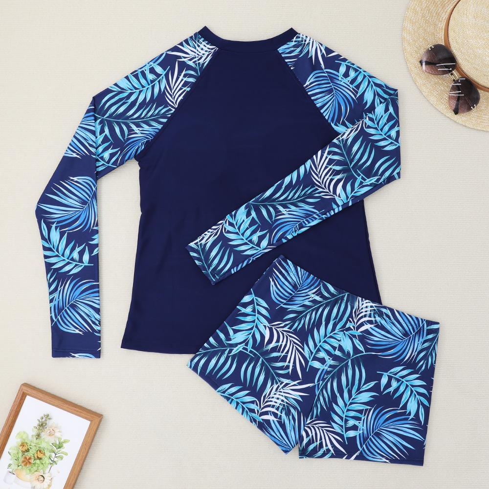 Women Surfing Snorkeling Suit Long Sleeve Sun Protection Split Body Bikini Jellyfish Swimsuit