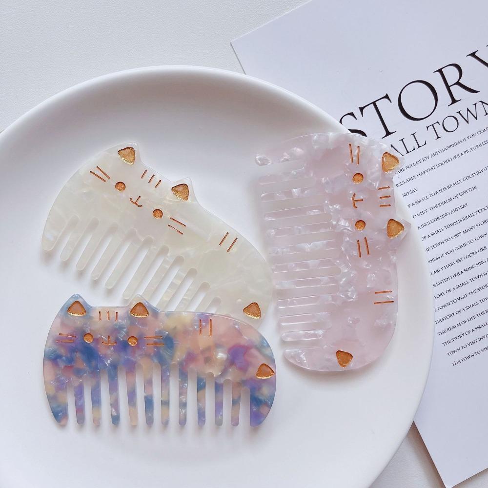 Милые расчески для кошачьей шерсти Красочная расческа для мытья Новая парикмахерская расческа Женщины