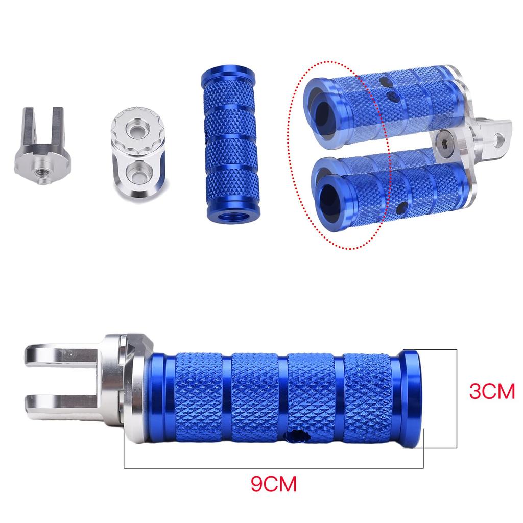 Алюминиевая подножка для мотоциклов Совместимые модели Suzuki Регулируемая GSX-S750 (2017-2024) противоскользящий многоступенчатый (черный)