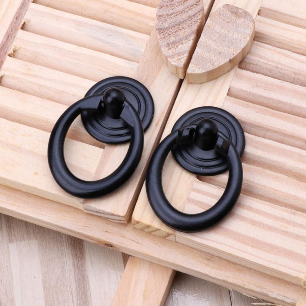 Wood Case Drop Ring Cabinet Knobs Drawer Pulls Cabinet Ring Pulls Furniture Handles Ring Handles