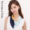 VICTORIA&VERA Elegant Mulberry Silk Printed Scarf