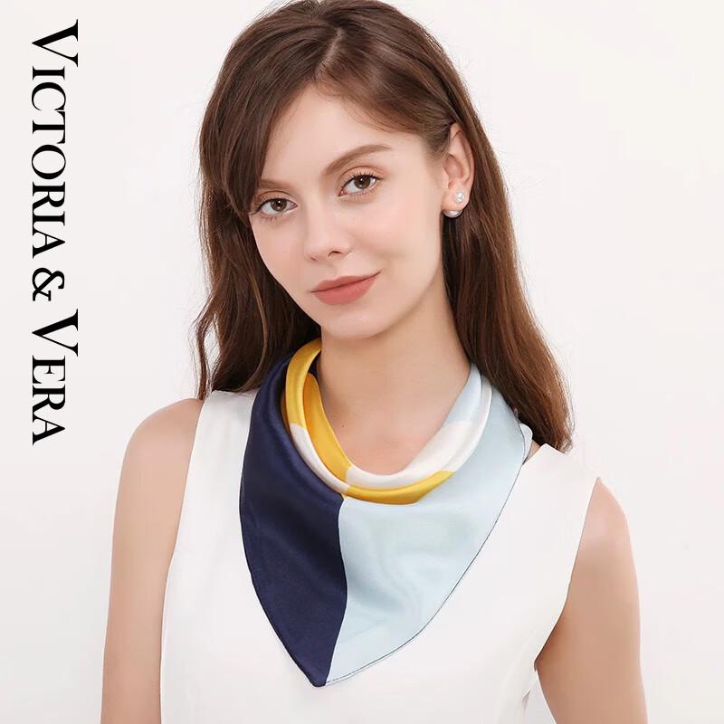 VICTORIA&VERA Elegant Mulberry Silk Printed Scarf