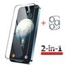 2 в 1 9H HD закаленная пленка против царапин Защитная пленка для экрана закаленное стекло для IPhone 15 15 Pro 14 Pro 14 защитная пленка стекло