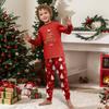 Принт Милый Семейный Комплект Пижамы, Домашняя Одежда, Семейный Комплект Топ с Длинным Рукавом и Брюки