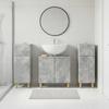 3 Piece Bathroom Cabinet System ARNHEM Concrete Grey