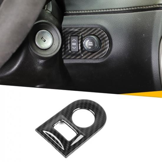 Headlight Switch Button Cover Trim Frame For Chevy Camaro 2010-2015 Carbon Fiber