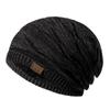 Unisex Mixed Color Design Knitted Hat Fashion Outdoor Keep Warm Winter Hat Casual Add Fur Lined Beanie Cap