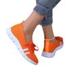 Mesh Knitted Striped Flats Shoes for Women  Summer Lace Up Casual Sneakers Woman Soft Sole Breathable Loafers Plus Size 43