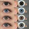 Новые цветные контактные линзы 2 шт. черные ежегодные мягкие линзы модные синие контактные линзы натуральные коричневые косметические контактные линзы