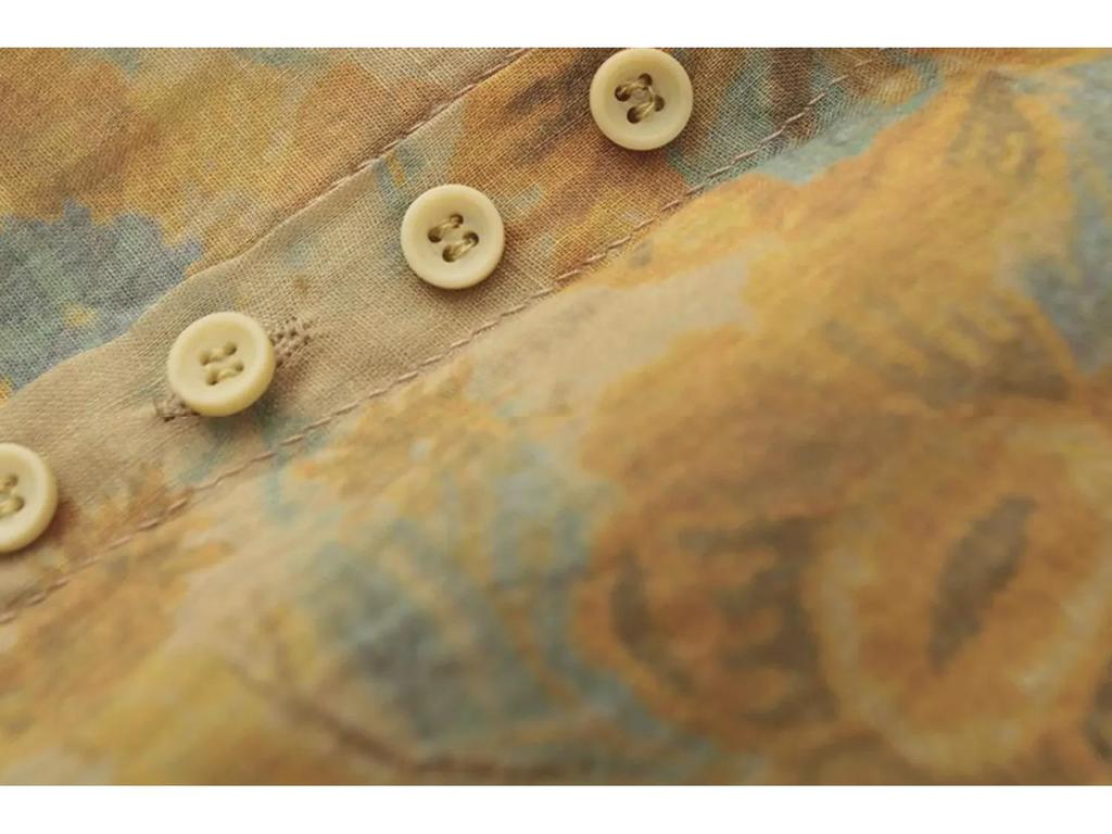 Женский летний костюм-двойка из хлопка и льна с цветочным принтом и короткими рукавами 2023 года — свободный крой, облегающее платье в корейском стиле