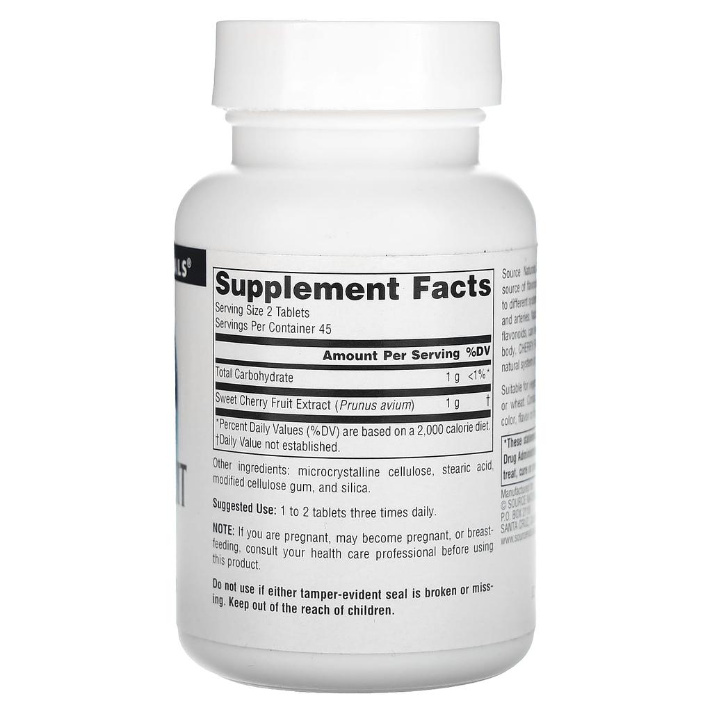 Source Naturals, Cherry Fruit Extract, 500 mg, 90 tablets