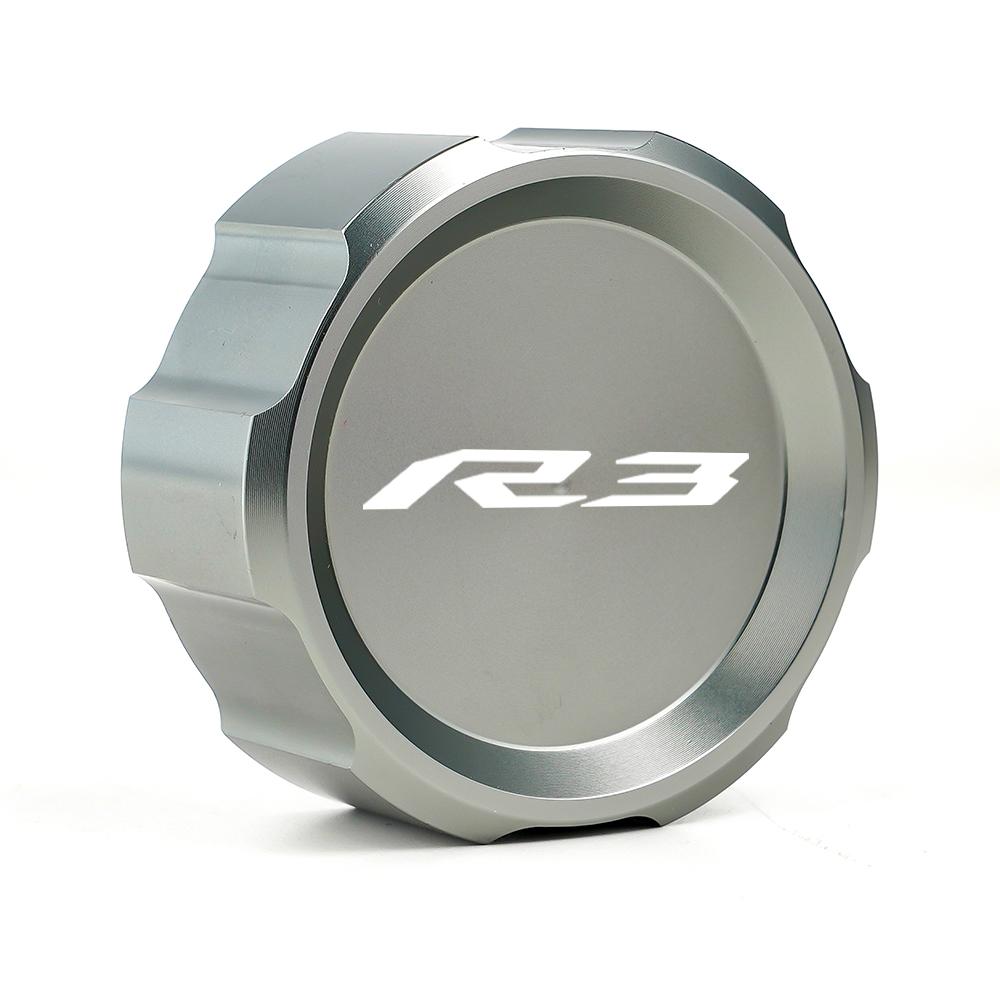 Алюминиевый задний бак тормозной жидкости с ЧПУ для мотоцикла, крышка бачка масляного бака для Yamaha YZF R3 2015- 