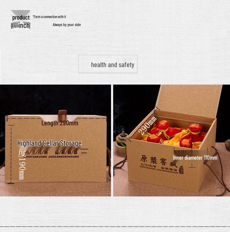 Shanxi Old-Fashioned Ceramic Vinegar Jars - Empty Gift Boxes Available in Half, 1, 2, 3, and 5 Catty Sizes