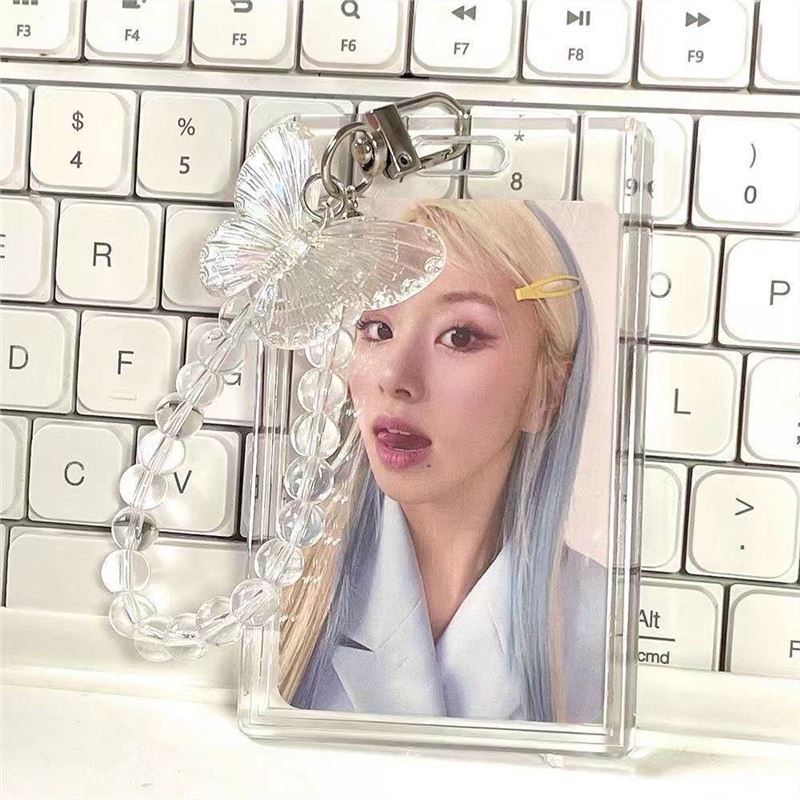 INS Хрустальный Держатель для Карт Брелок-Бабочка Браслет K-pop Корейский Идол Маленький Держатель для Карт Студенческий Билет Пропуск ID Рабочий Пропуск