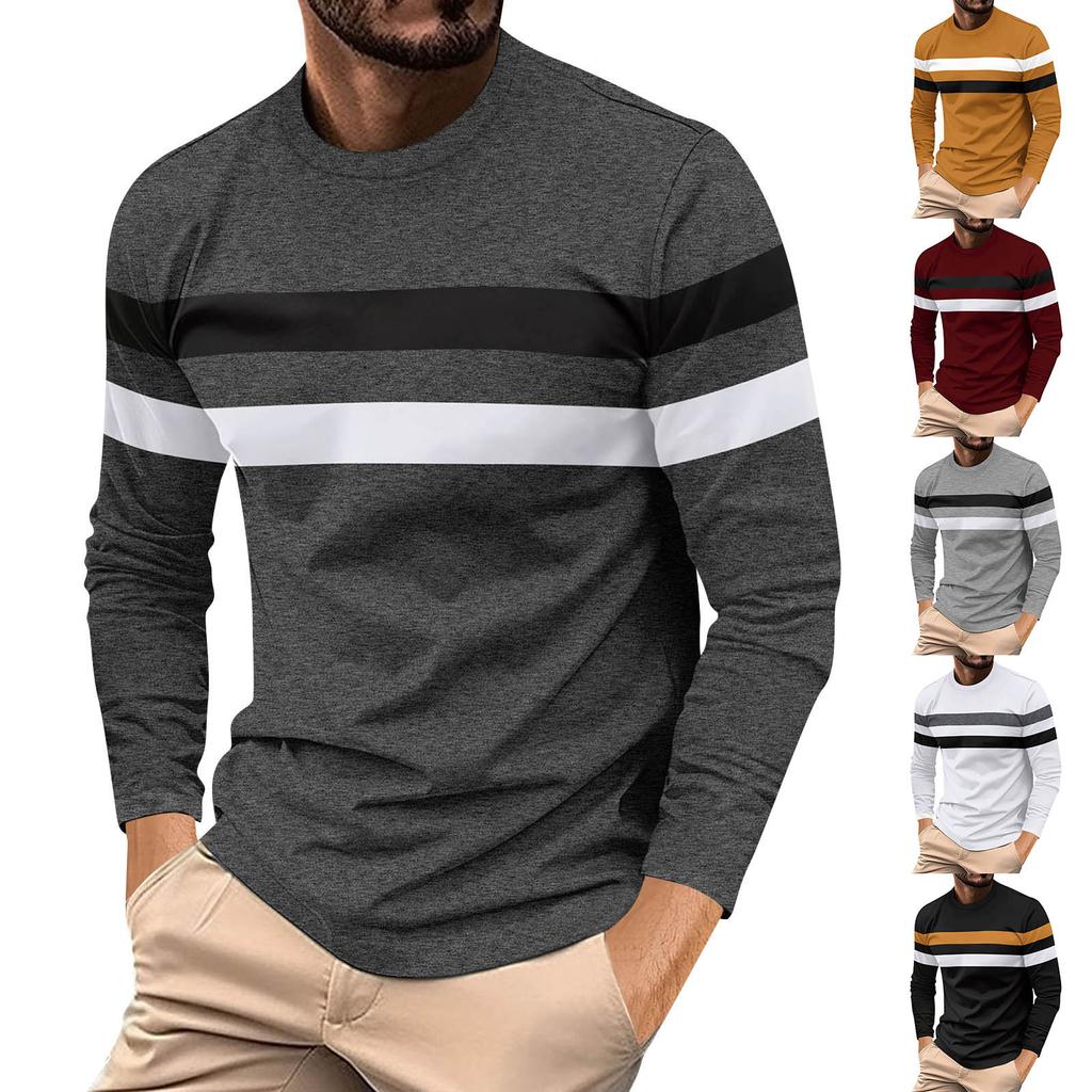 Men's T Shirt O-Neck Clothing Apparel Outdoor Long Sleeve Print Fashion Designer Vintage