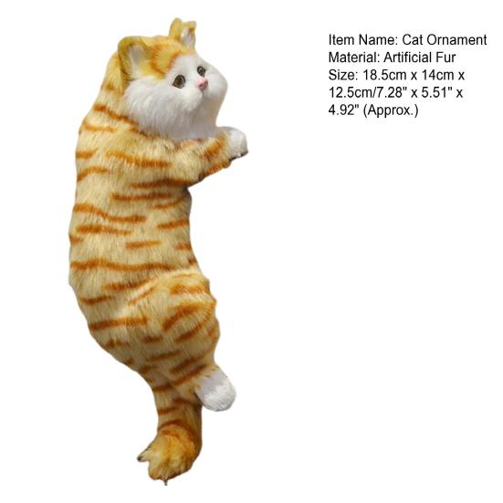 Декоративная фигурка пушистого котенка Yousheng, реалистичная модель котенка, подвесное украшение для дома, подставки под телевизор или полки.