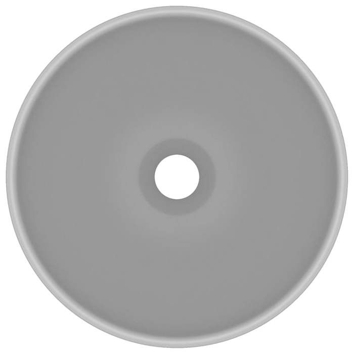 VidaXL Round Luxury Bathroom Sink Countertop Washbasin Toilet Hand Basin Cosmetic Room Interior Matte Light Grey 146971