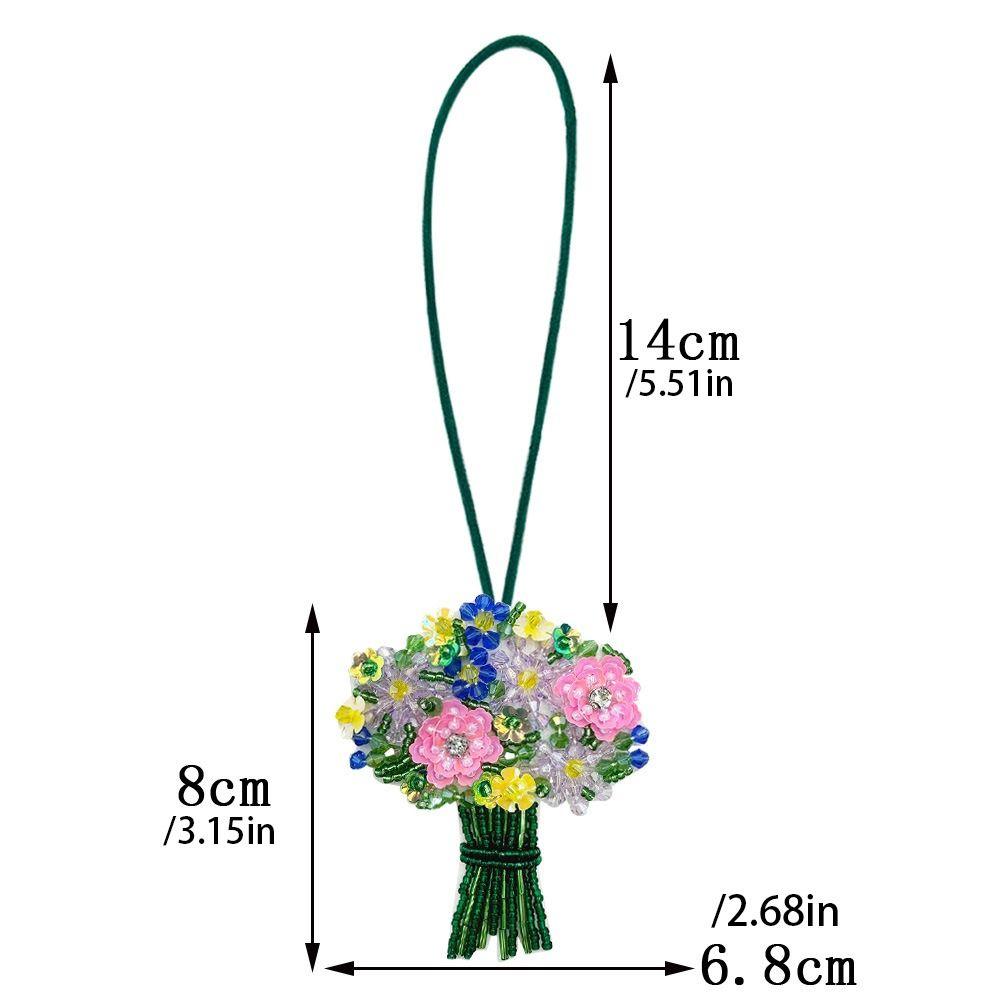 DIY Bouquet Pendant Potted Green Plants Bag Chain Charms Bag Accessories Car Accessory