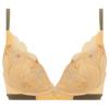 AMOSTYLE Dream Line Art M012 Size C65 Bra, Wireless, Flower, (Yellow),