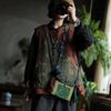 Johnature Женские китайские пальто с принтом «стойка», цветочные весенние винтажные лоскутные цветные пальто