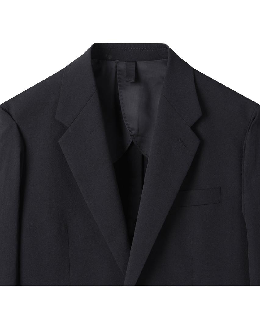 Customellow Black Slim Fit Wool Blended Setup Jacket Cwjam25401Bkx