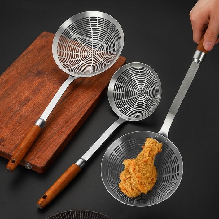 Практичная шумовка Стальная шумовка для слива и жарки Кухонная утварь