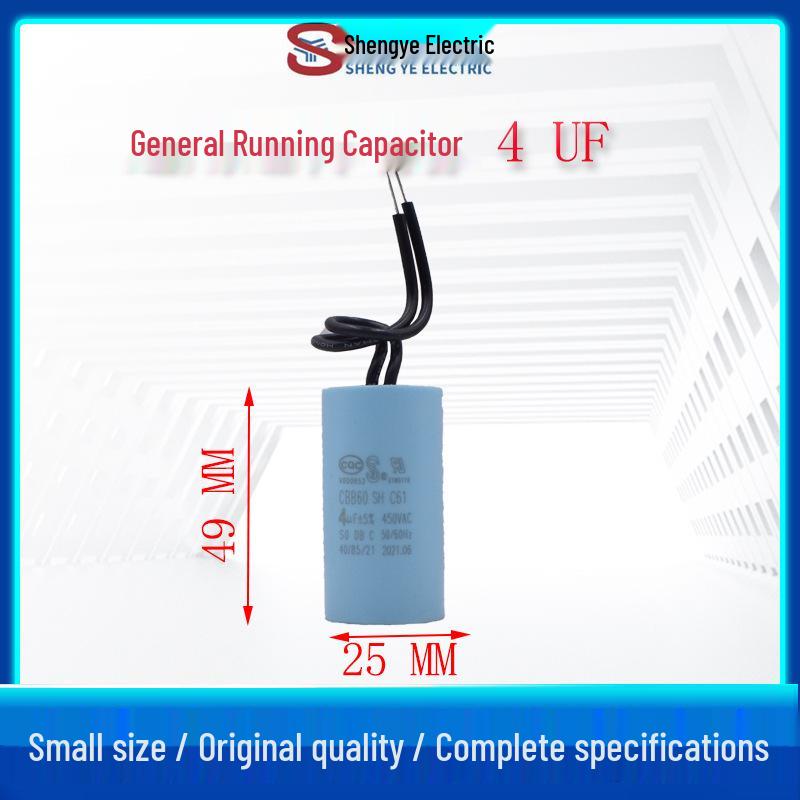 Sheng Ye CBB60 Capacitor for Circulating Pump Wall-Mounted Boiler/Oxygen Concentrator 2-6UF