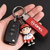 High-Grade Leather Suede Keychain Motorcycle Key Ring For Opel Antara Astra Insigni mokka Corsa Mokka Vectra opc opcline