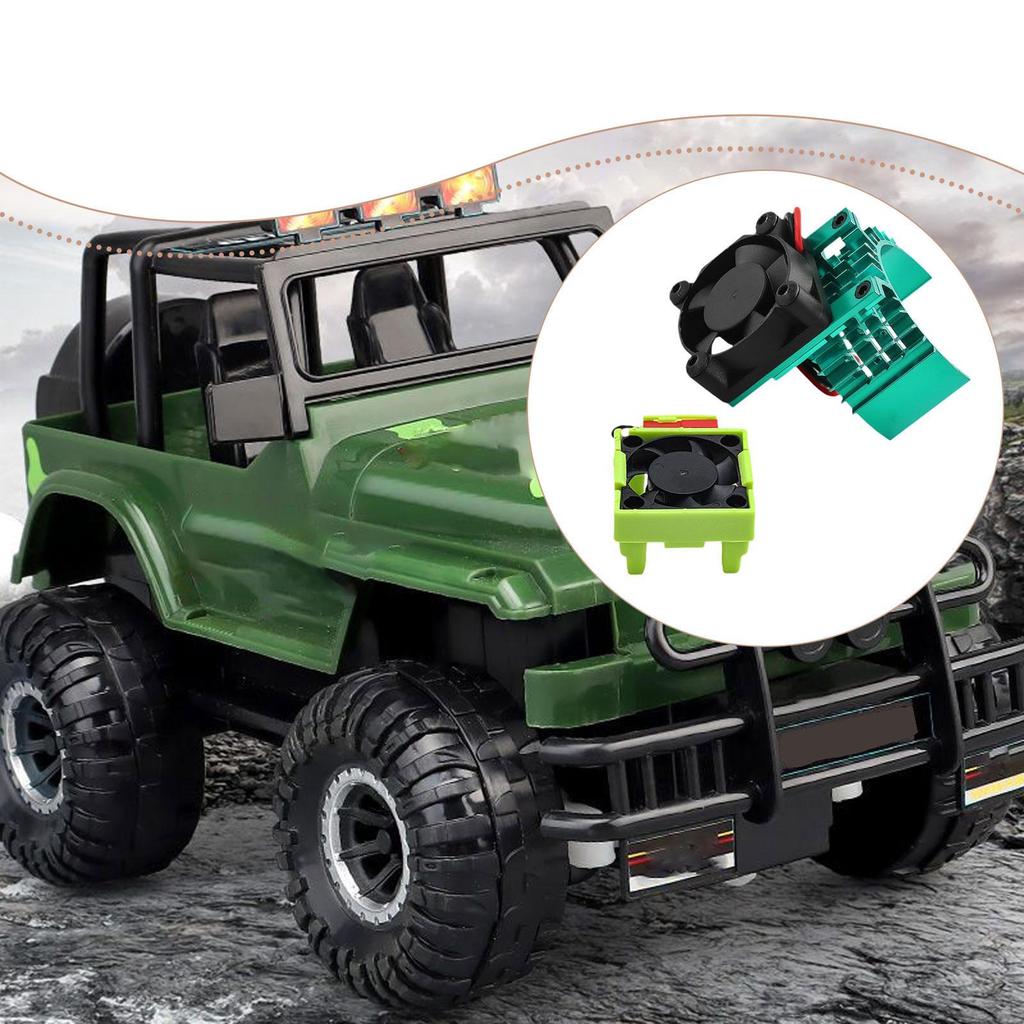 1/10 RC Car ESC Cooling Fan and Motor Set Aluminum Alloy High Performance Direct Replaces