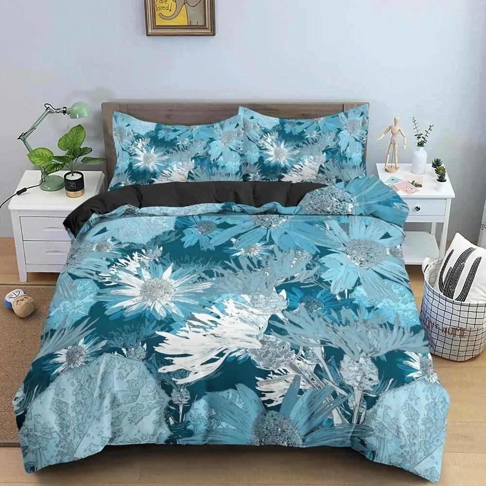Butterfly Duvet Cover Tropical Plant Pattern Bedding Set Comforter Covers Twin King Size Quilt Cover With Pillowcase Bedclothes