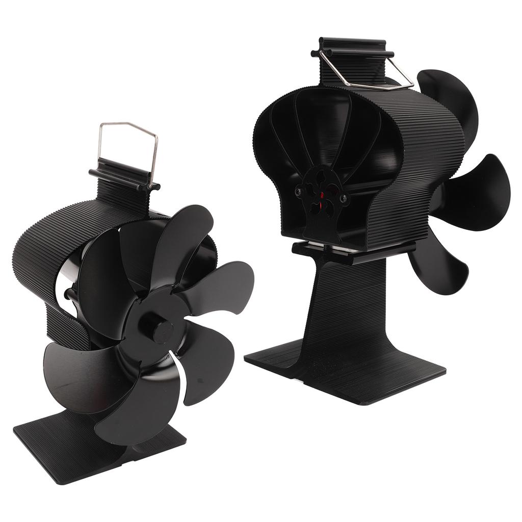 6 Blades Heat Powered Stove Fan Non Electric Self Starting Fireplace Fan High Temperature Resistant