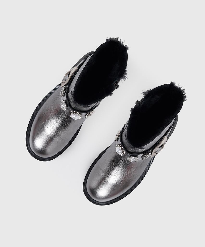 Kissa Shearling Mustang Ankle Boots A507008