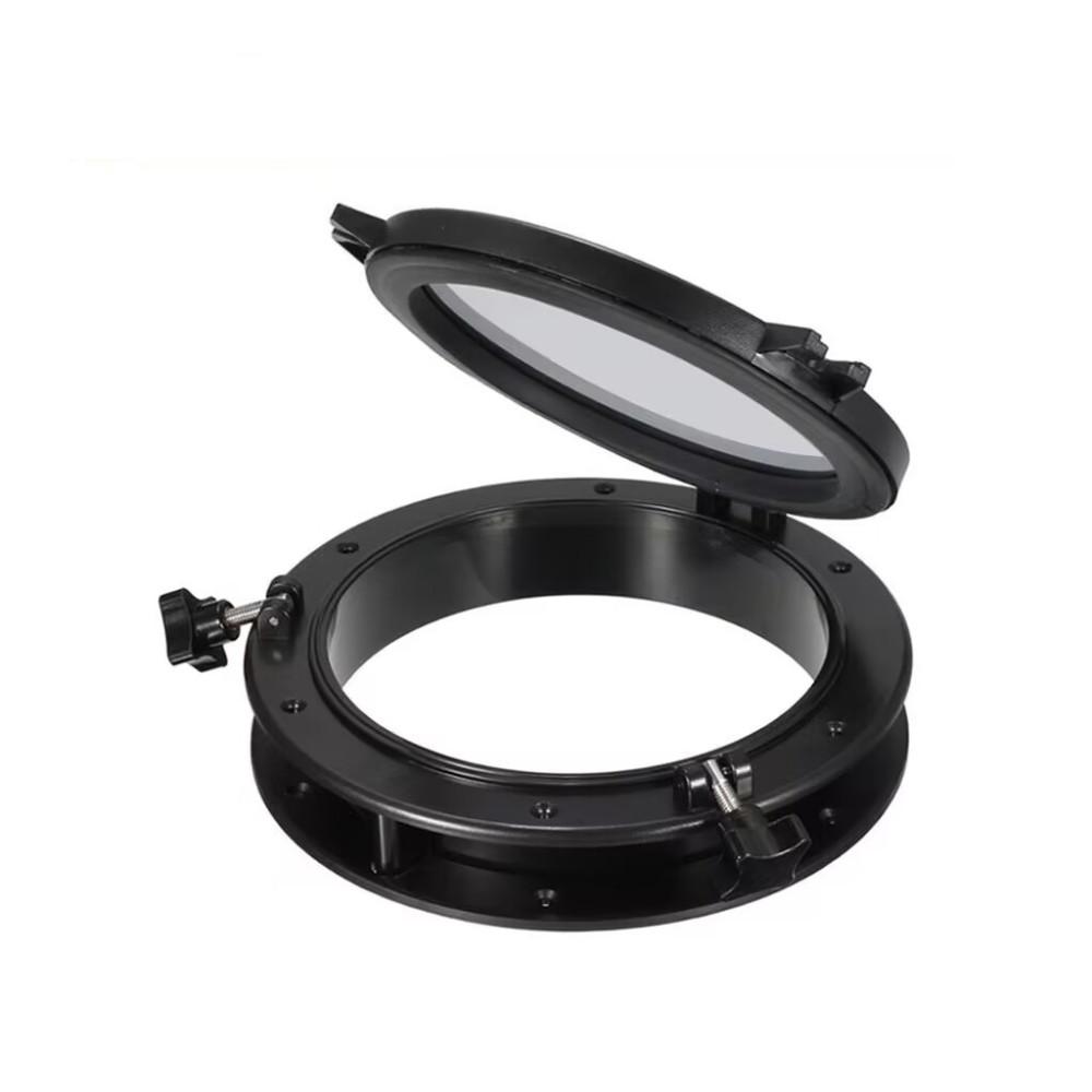 215mm Marine Boat Yacht Caravan Porthole ABS Plastic White Black Round Decorative Window Watertight Window