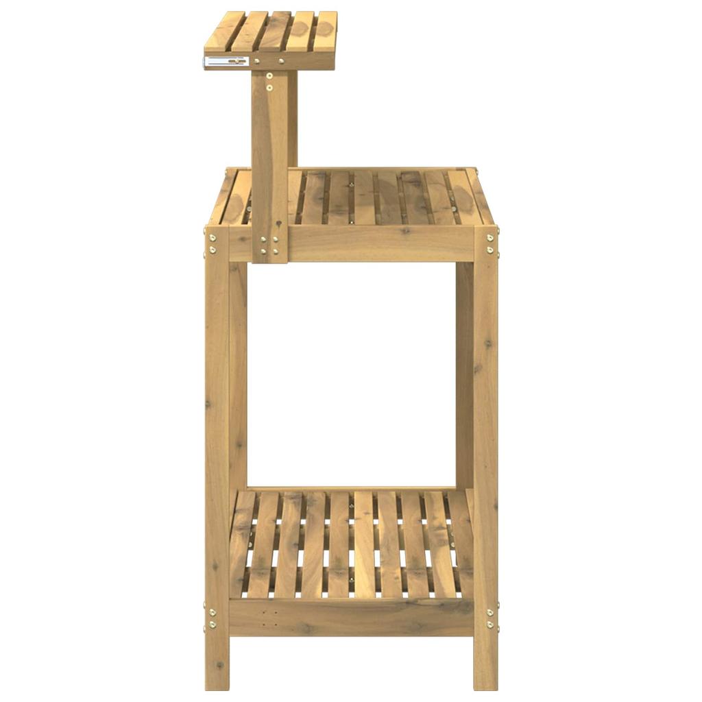 Outdoor Potting Bench 86.5 x 48.5 x 106 cm Solid Acacia Wood White