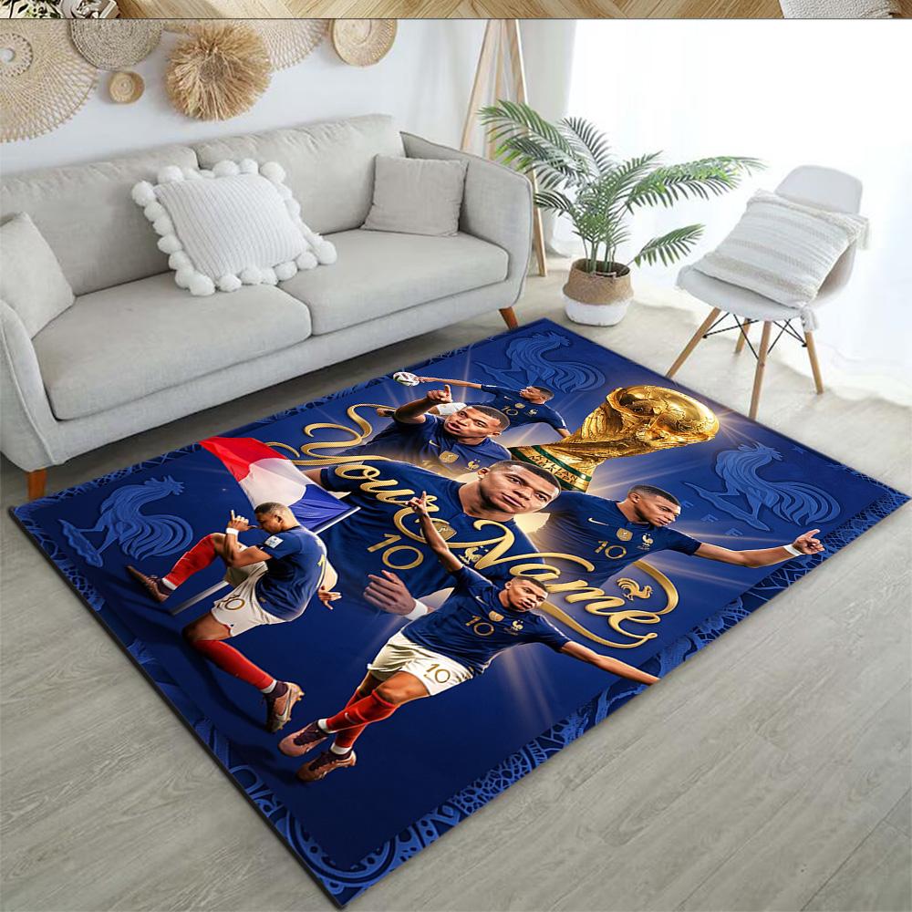 Mbappe Customize Text Area Rug Perfect For Hallway Dormitory Decorate Room Study Room Antislip Carpet Anime Office Decor Wedding Party Gift