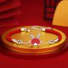Red Rope Fortune Rabbit S925 Sterling Silver Bracelet Female Birth Year New Chinese Style Temperature-Sensitive Color-Changing Bracelet
