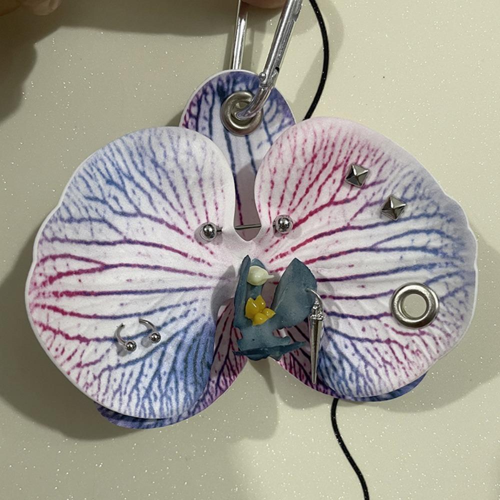 Backpack Decoration Orchid Lily Keychain Colorful Backpack Hangings Decor Flower Bag Pendant