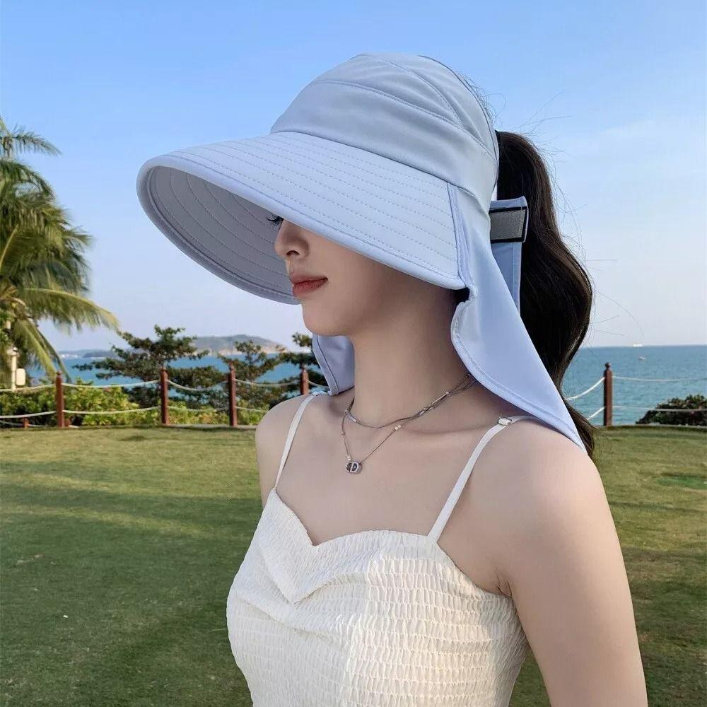 Breathable Sun Hat Neck Protection Beach Cap Fashion Shawl Sunscreen Hat Outdoor