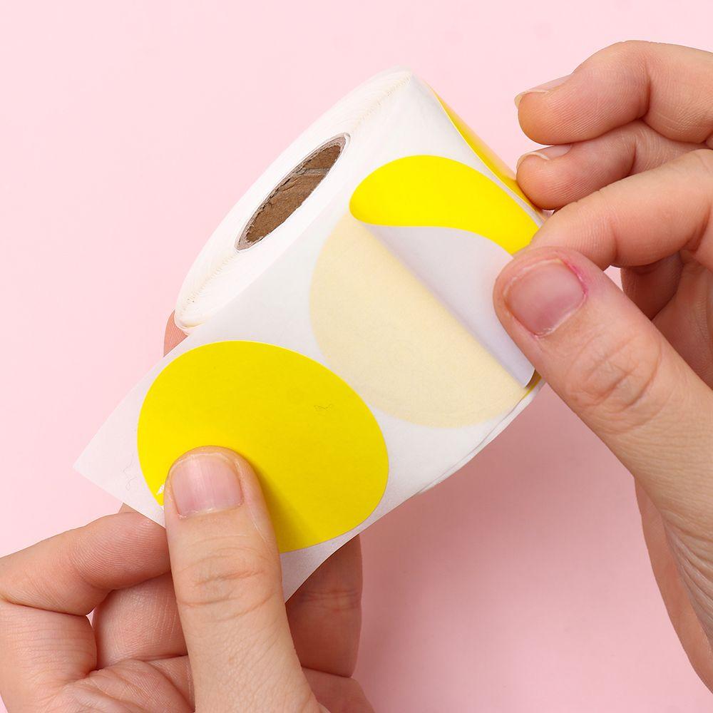 Circle Thermal Sticker Label Self-Adhesive Round Direct Thermal Label Thermal Sticker for DIY Logo Design QR Code Name Tag