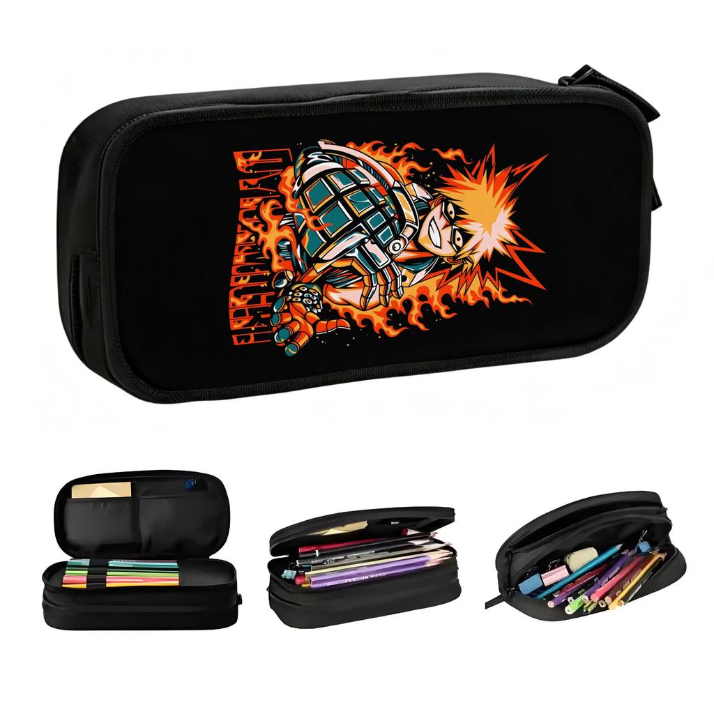 Cute Katsuki BakugoMy Hero Academias Pencil Cases for Girls Boys Large Storage Anime Manga Pencil Box Stationery