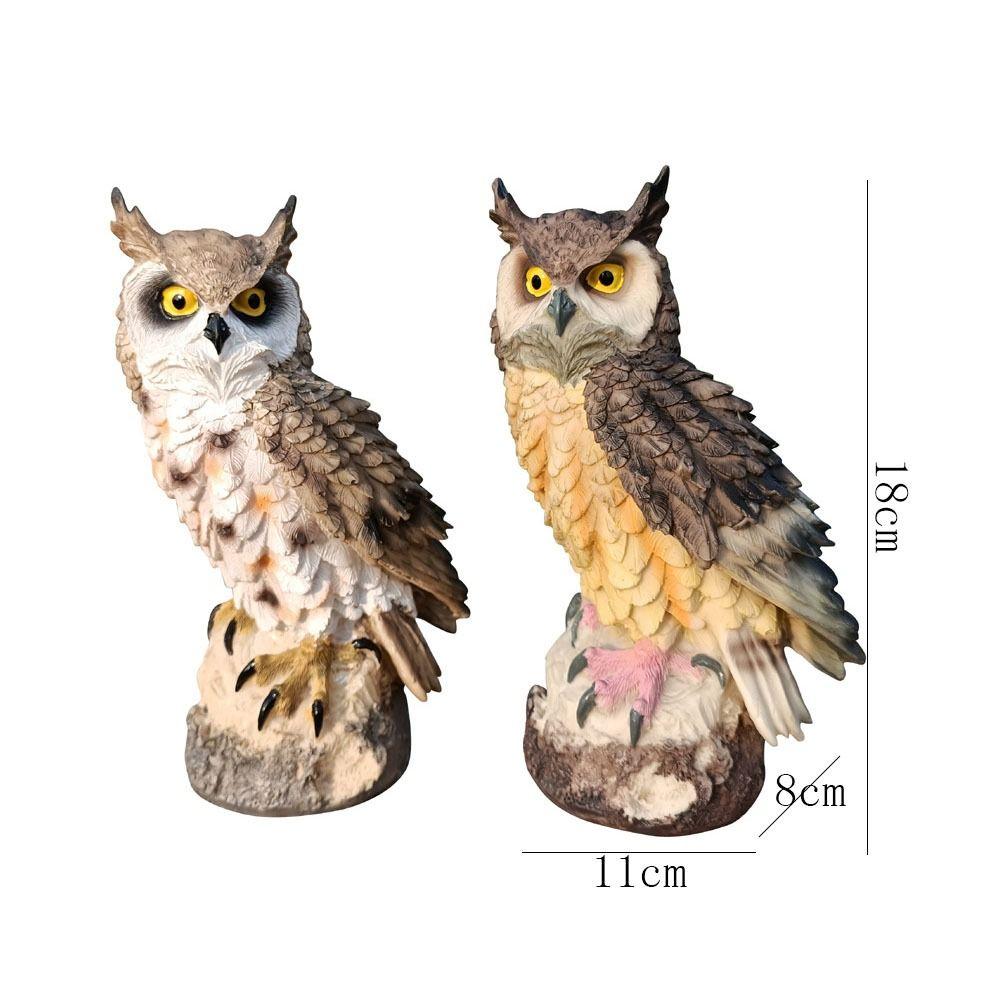 Водонепроницаемая статуя совы, отпугиватель птиц, садовые украшения сова, фигурки совы, домашний декор