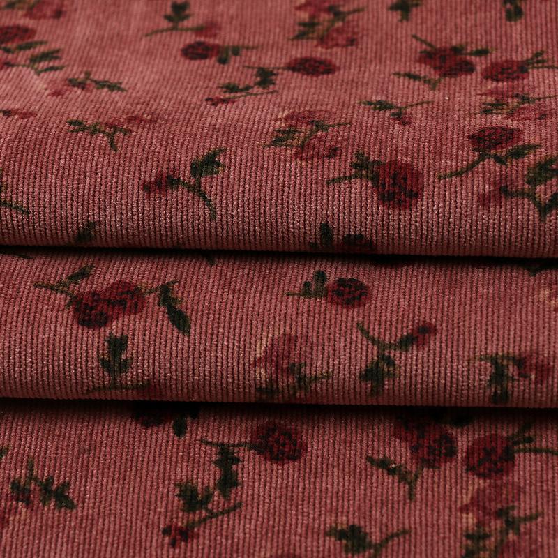 100*150 см винтажный цветочный принт бархатная мягкая вельветовая ткань для самостоятельного изготовления скатерти, платья, детской одежды, штор, сумок, швейной ткани