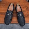 Однопедальные туфли Doudou мужские мягкие подошвы весна 2025 новые чехлы для ног для вождения повседневные кожаные туфли мужские туфли