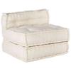 Modular Sofa Set 4 pcs Cream Fabric